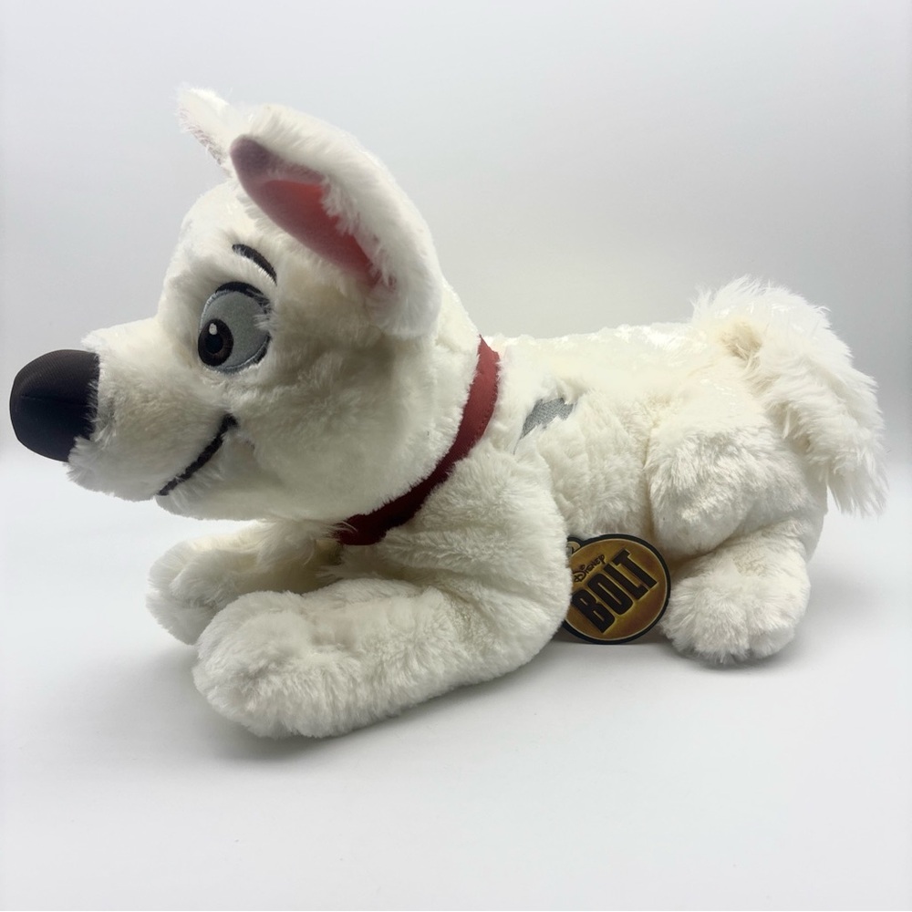 Disney Store Exclusive MC Bolt Lying Dog Plush Stuffed Toy 14" - NWT 🐶🐾